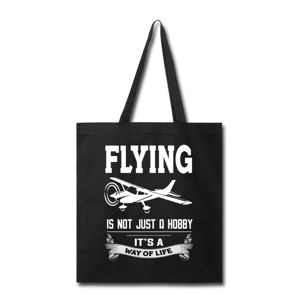 Flying - Way Of Life - White - Tote Bag - black