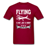 Flying - Way Of Life - White - Unisex Classic T-Shirt - dark red
