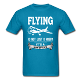 Flying - Way Of Life - White - Unisex Classic T-Shirt - turquoise