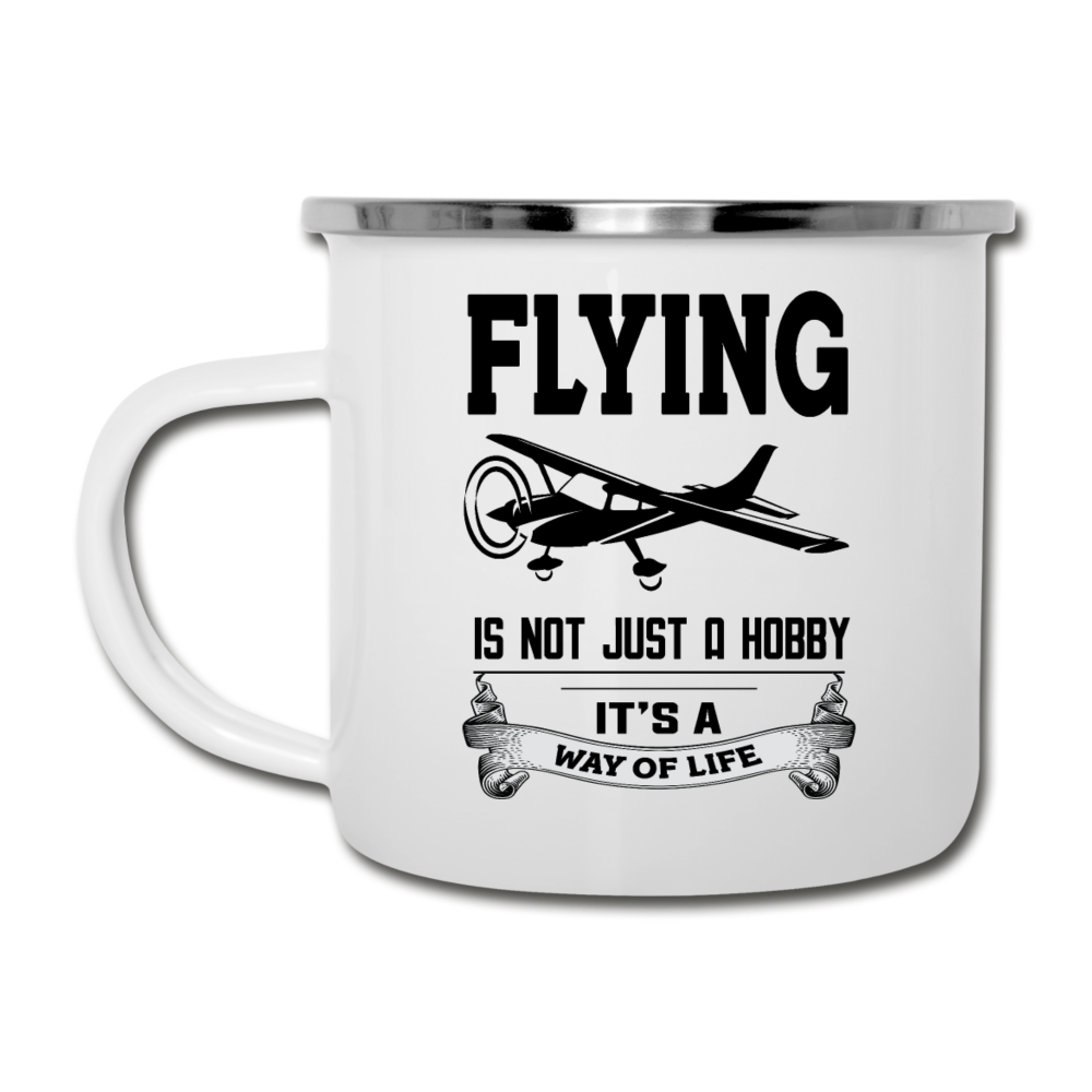 Flying - Way Of Life - Black - Camper Mug - white