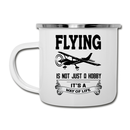 Flying - Way Of Life - Black - Camper Mug - white