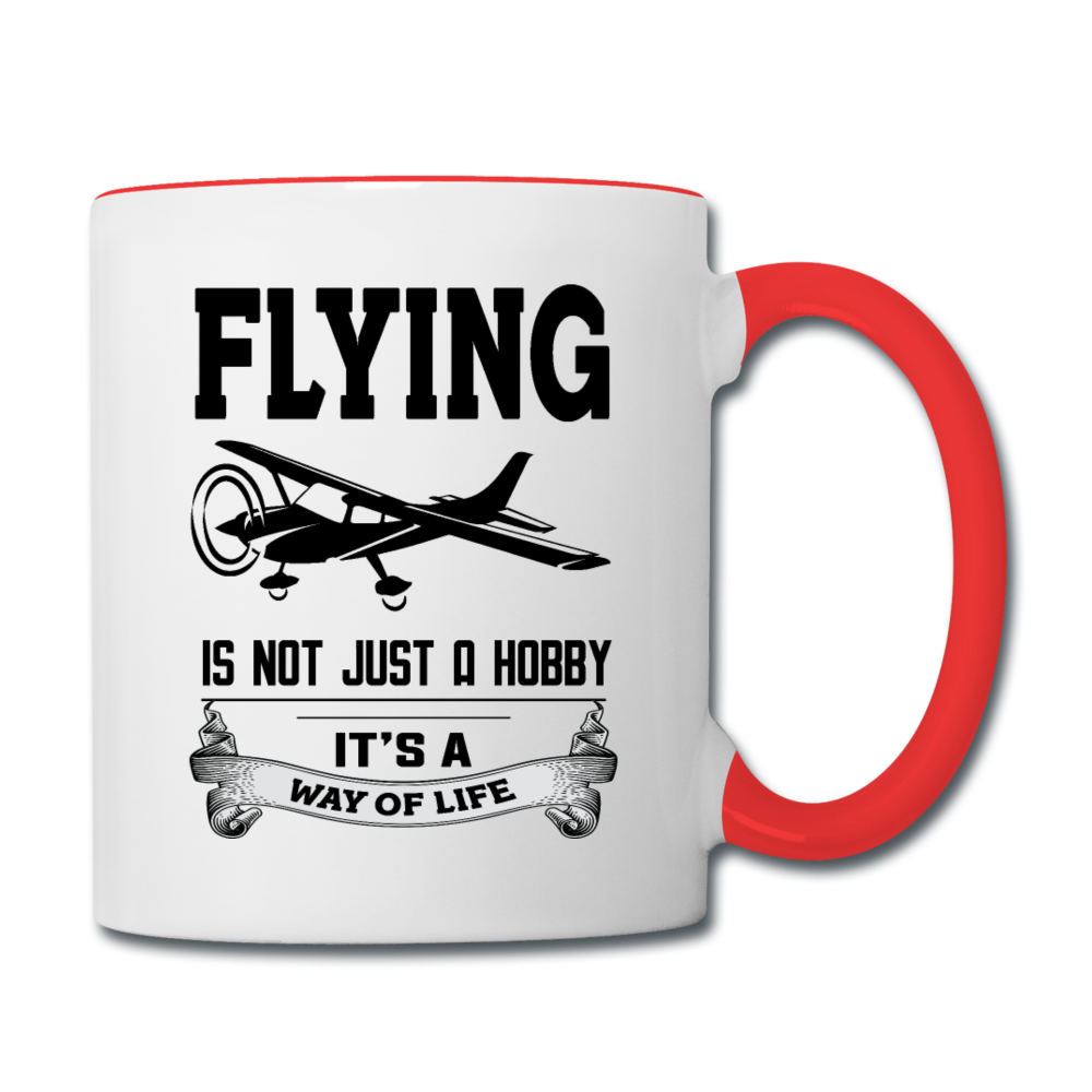 Flying - Way Of Life - Black - Contrast Coffee Mug - white/red