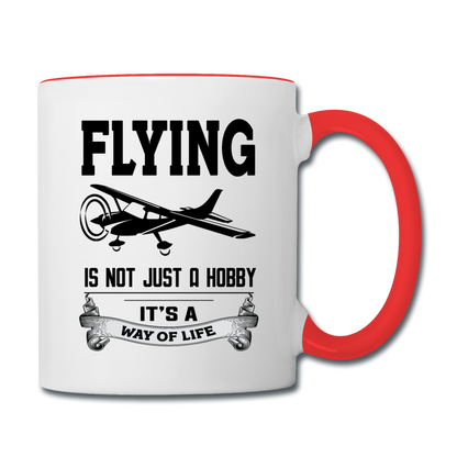 Flying - Way Of Life - Black - Contrast Coffee Mug - white/red