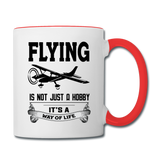 Flying - Way Of Life - Black - Contrast Coffee Mug - white/red