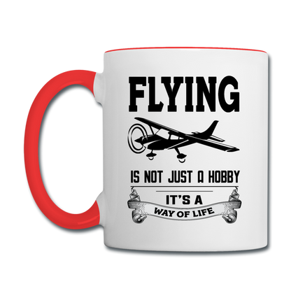 Flying - Way Of Life - Black - Contrast Coffee Mug - white/red