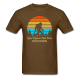 Bigfoot - WI - Lake Kegonsa - Unisex Classic T-Shirt - brown