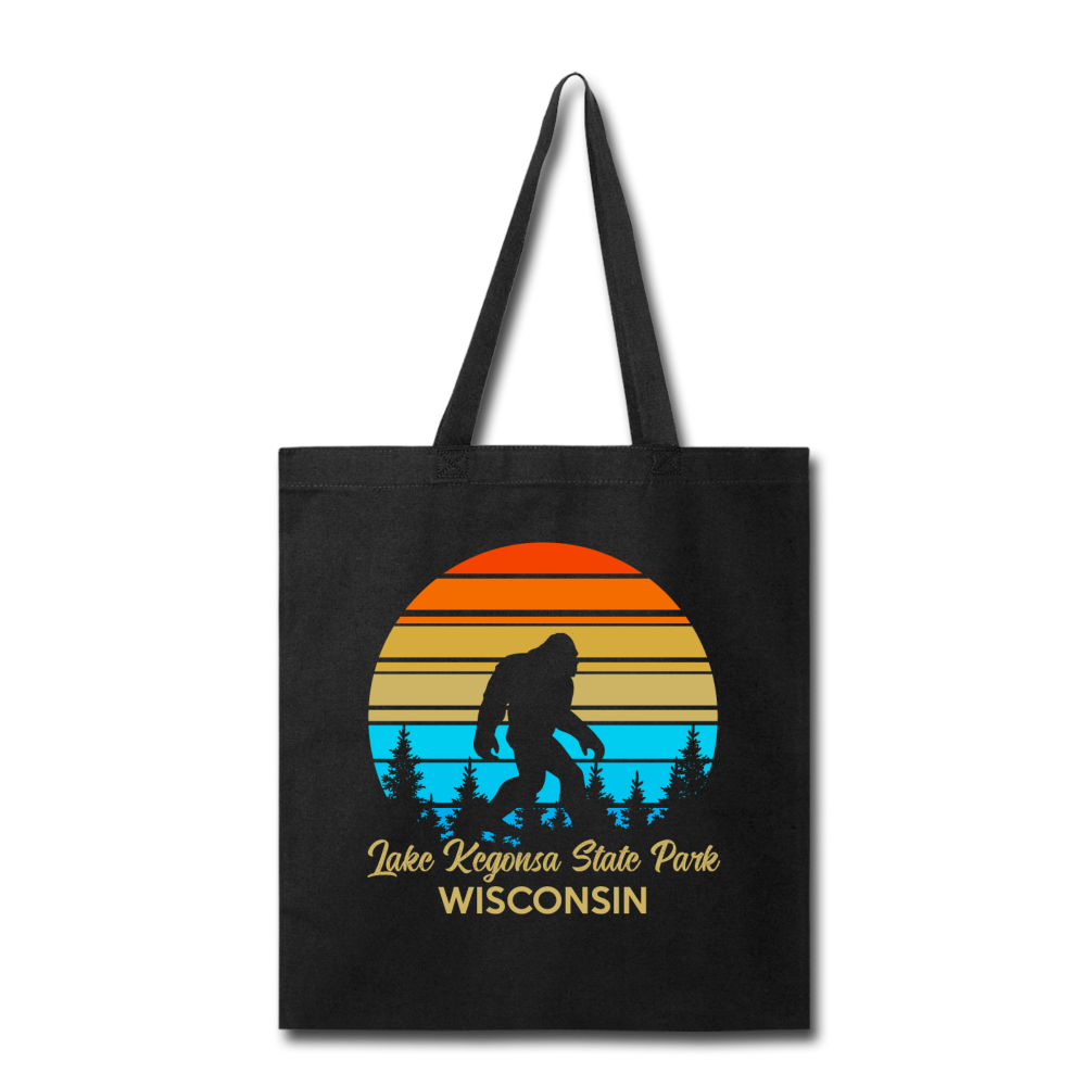 Bigfoot - WI - Lake Kegonsa - Tote Bag - black