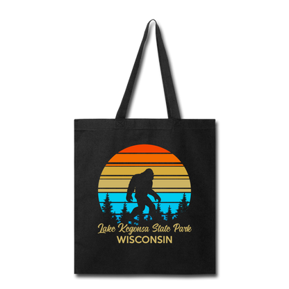 Bigfoot - WI - Lake Kegonsa - Tote Bag - black