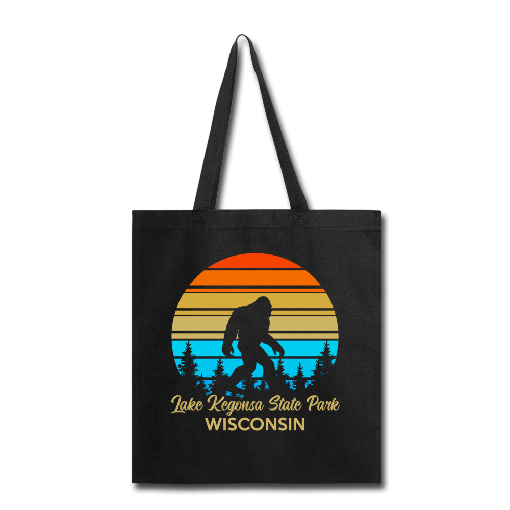 Bigfoot - WI - Lake Kegonsa - Tote Bag - black