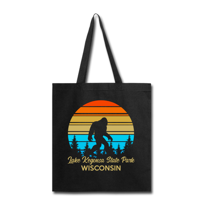 Bigfoot - WI - Lake Kegonsa - Tote Bag - black