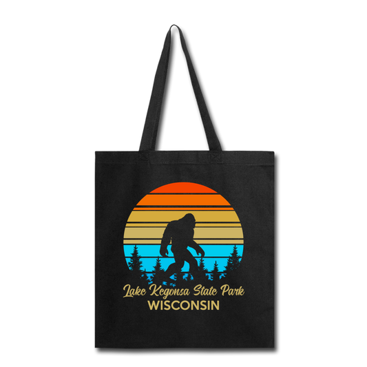 Bigfoot - WI - Lake Kegonsa - Tote Bag - black