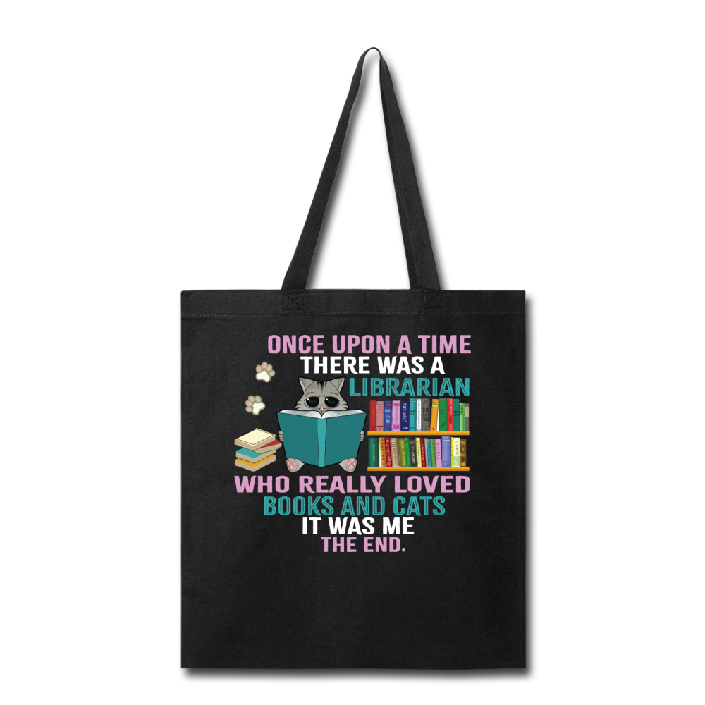 Librarian - Books And Cats - Tote Bag - black