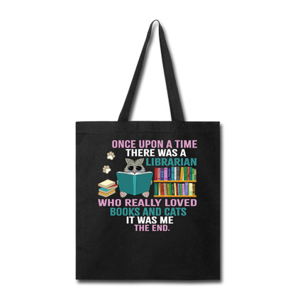 Librarian - Books And Cats - Tote Bag - black