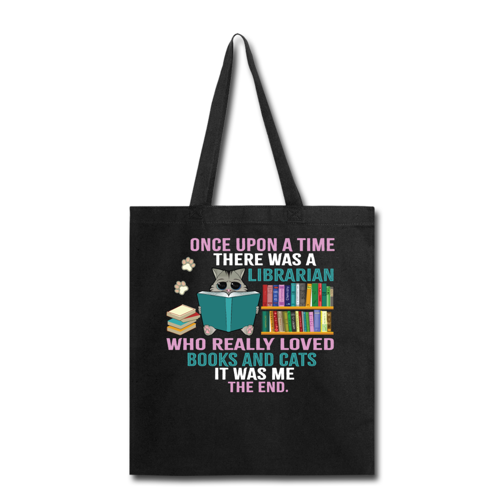 Librarian - Books And Cats - Tote Bag - black