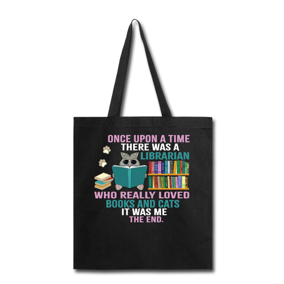 Librarian - Books And Cats - Tote Bag - black