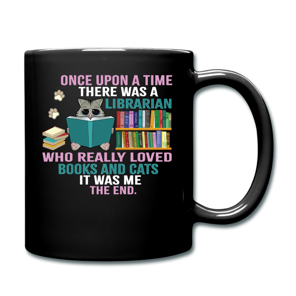 Librarian - Books And Cats - Full Color Mug - black