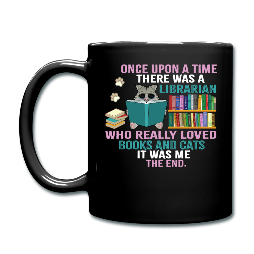 Librarian - Books And Cats - Full Color Mug - black