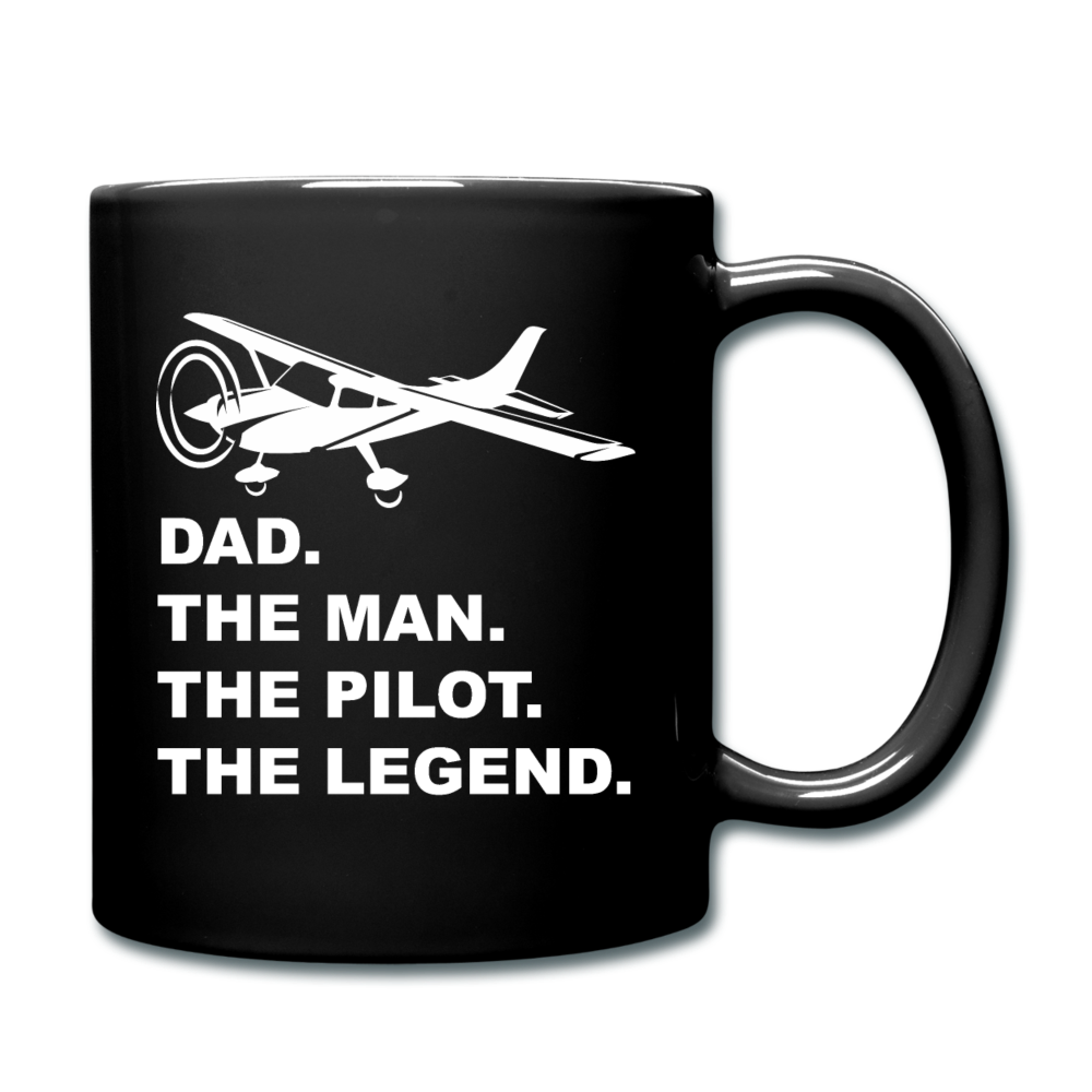 Dad - Man - Pilot - Legend - White - Full Color Mug - black