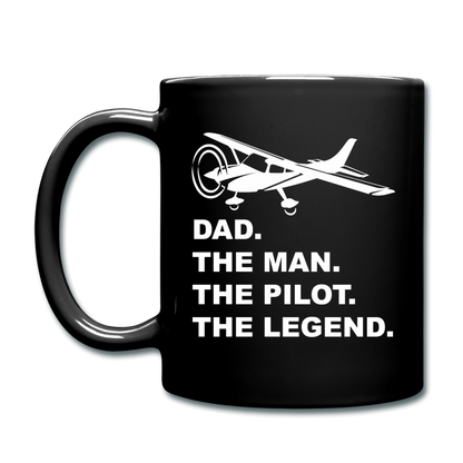 Dad - Man - Pilot - Legend - White - Full Color Mug - black