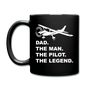 Dad - Man - Pilot - Legend - White - Full Color Mug - black