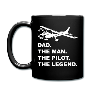 Dad - Man - Pilot - Legend - White - Full Color Mug - black