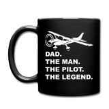Dad - Man - Pilot - Legend - White - Full Color Mug - black