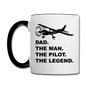 Dad - Man - Pilot - Legend - Black - Contrast Coffee Mug - white/black