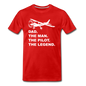 Dad - Man - Pilot - Legend - White - Men's Premium T-Shirt - red