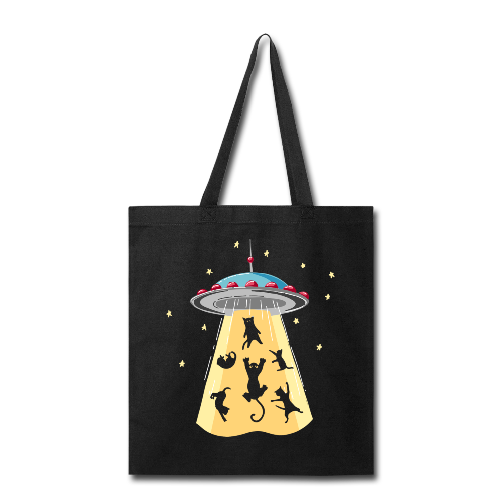 Cats - UFO - Tote Bag - black