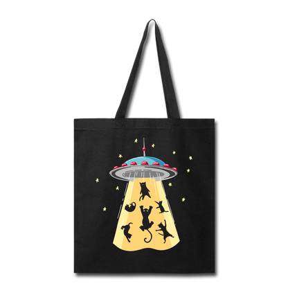 Cats - UFO - Tote Bag - black