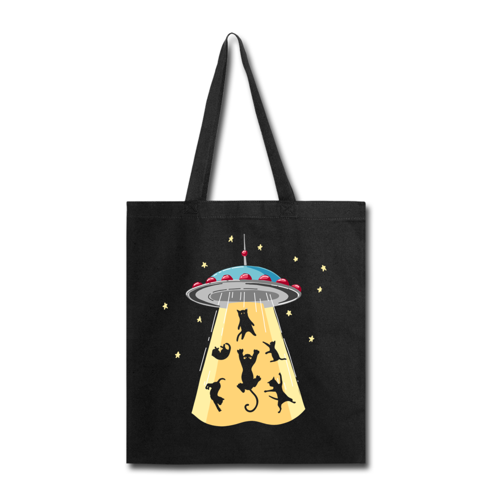 Cats - UFO - Tote Bag - black