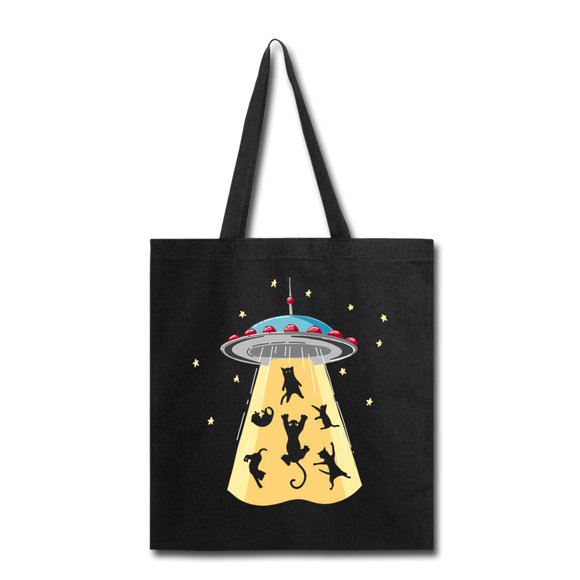 Cats - UFO - Tote Bag - black