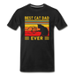 Best Cat Dad Ever - Fist Bump - Men's Premium T-Shirt - black