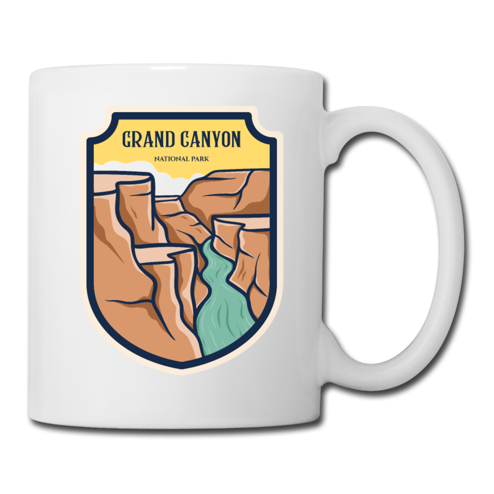 Grand Canyon - Badge - Coffee/Tea Mug - white