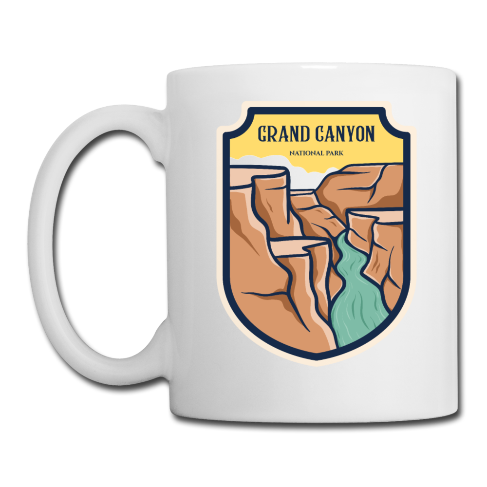 Grand Canyon - Badge - Coffee/Tea Mug - white