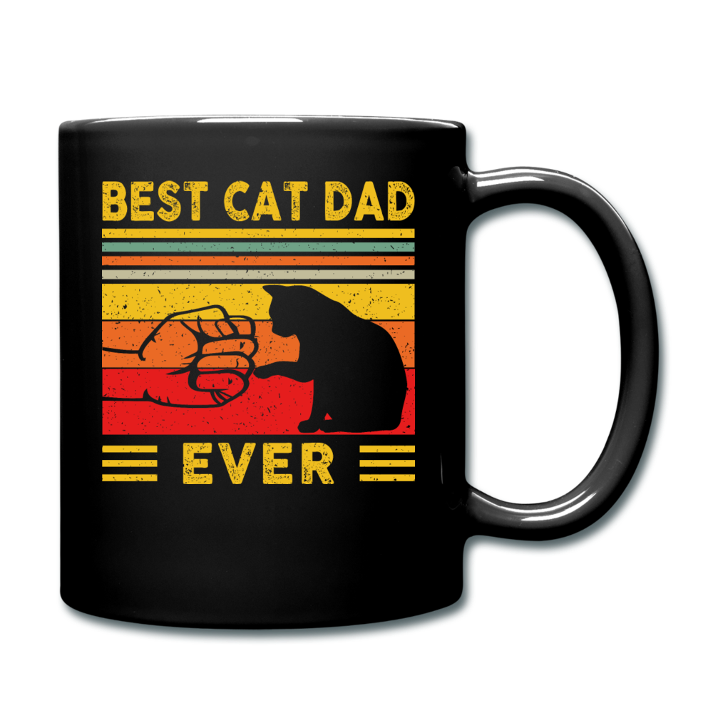 Best Cat Dad Ever - Fist Bump - Full Color Mug - black