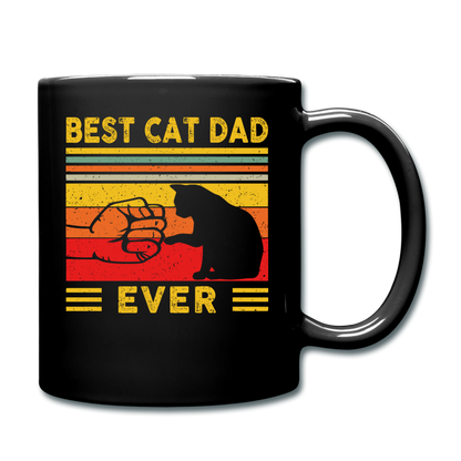 Best Cat Dad Ever - Fist Bump - Full Color Mug - black