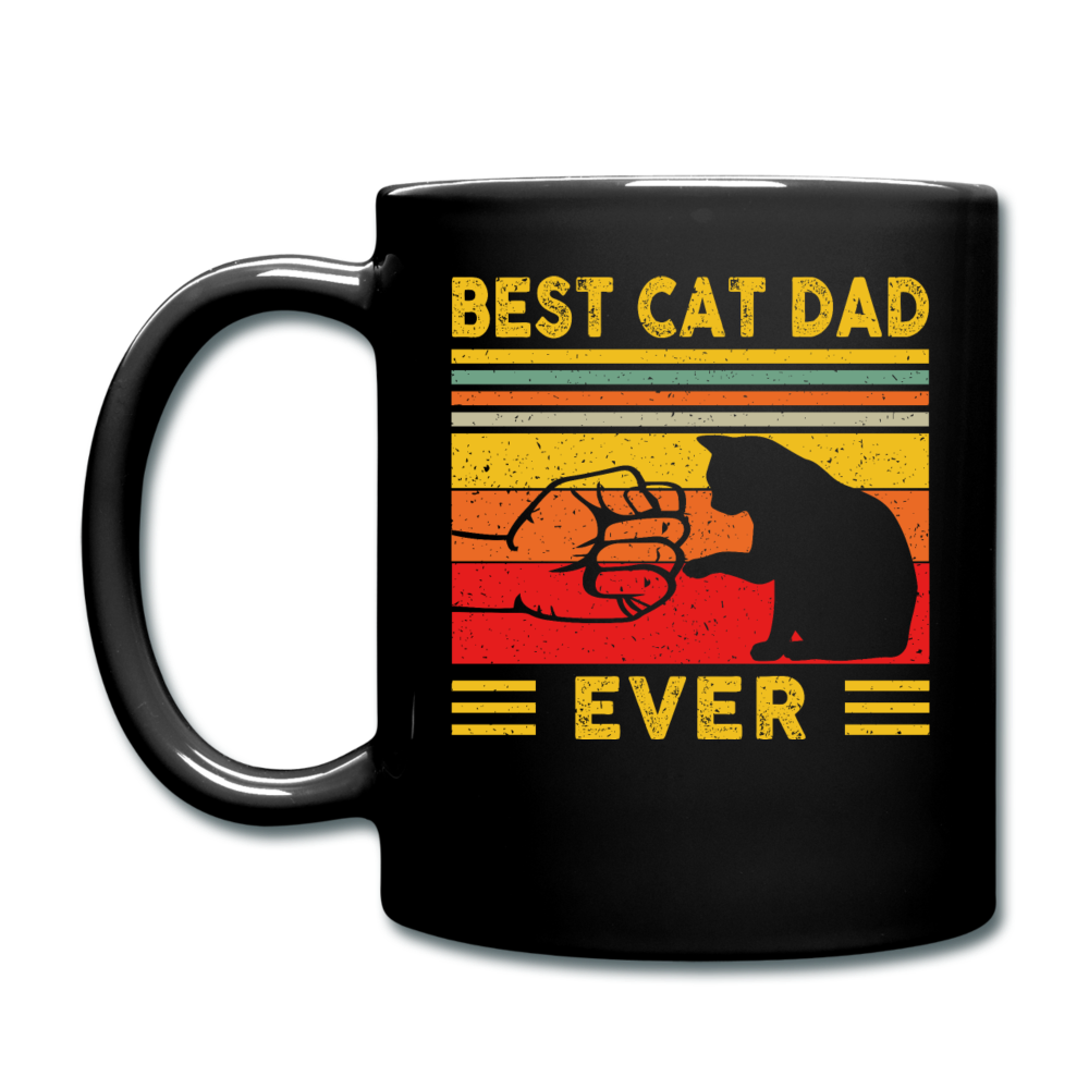 Best Cat Dad Ever - Fist Bump - Full Color Mug - black