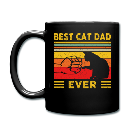 Best Cat Dad Ever - Fist Bump - Full Color Mug - black