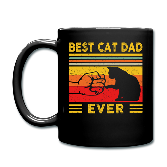 Best Cat Dad Ever - Fist Bump - Full Color Mug - black