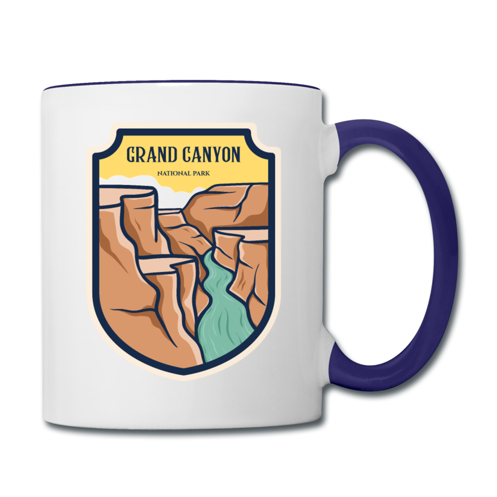 Grand Canyon - Badge - Contrast Coffee Mug - white/cobalt blue