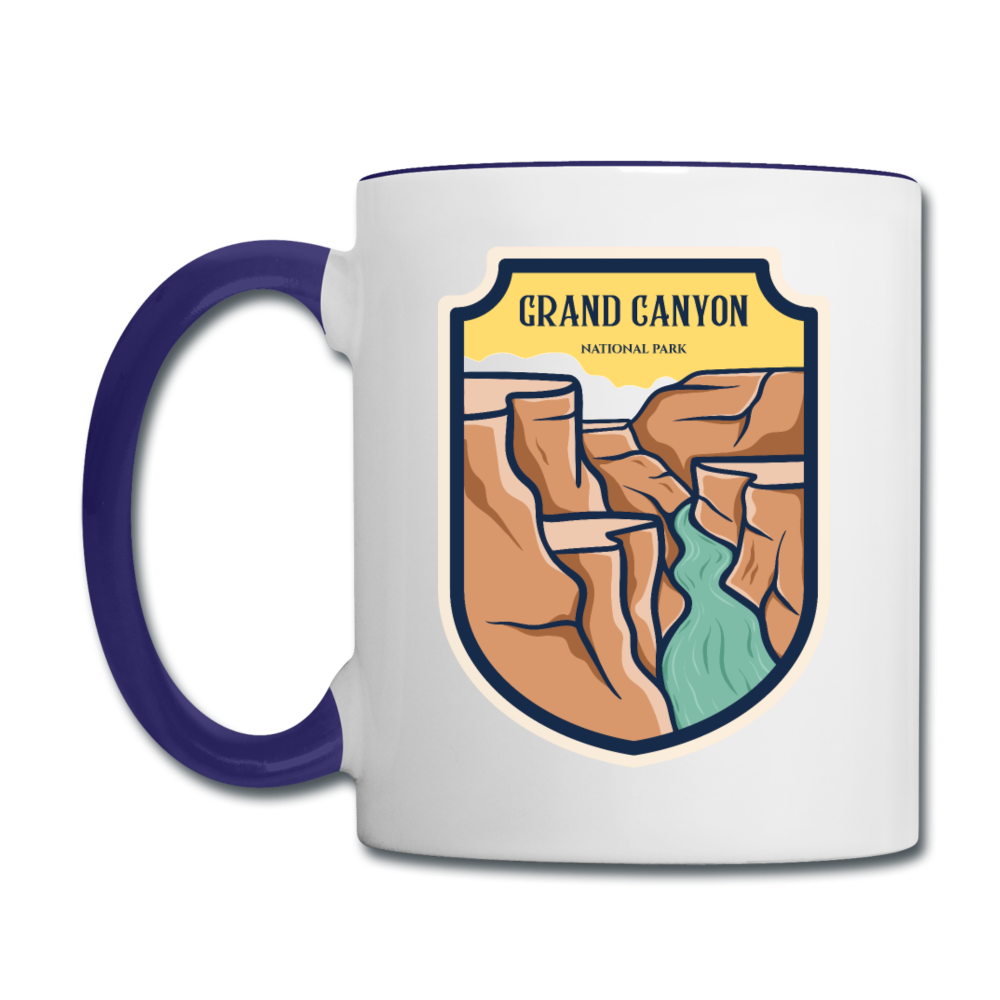 Grand Canyon - Badge - Contrast Coffee Mug - white/cobalt blue