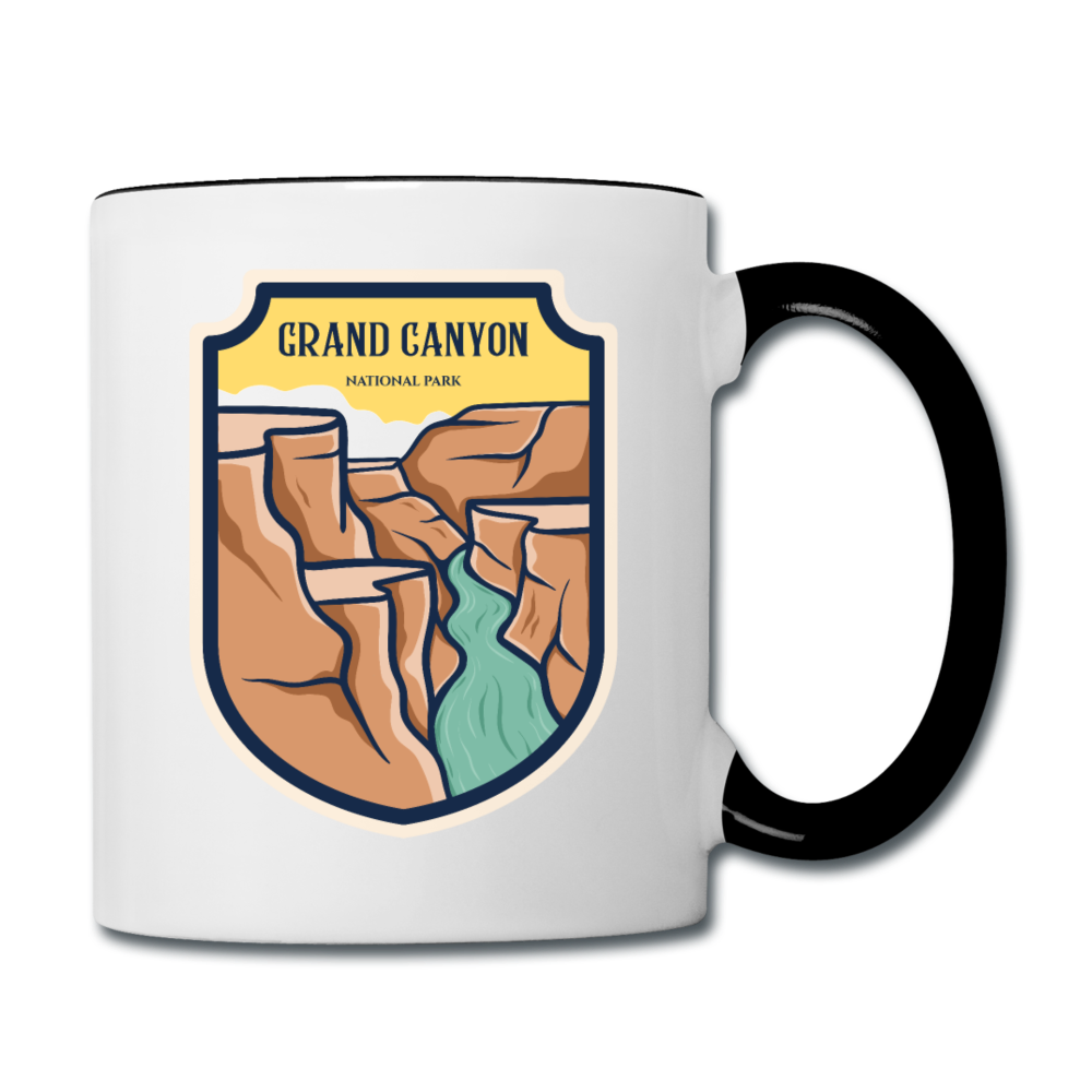 Grand Canyon - Badge - Contrast Coffee Mug - white/black