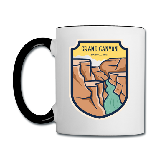 Grand Canyon - Badge - Contrast Coffee Mug - white/black