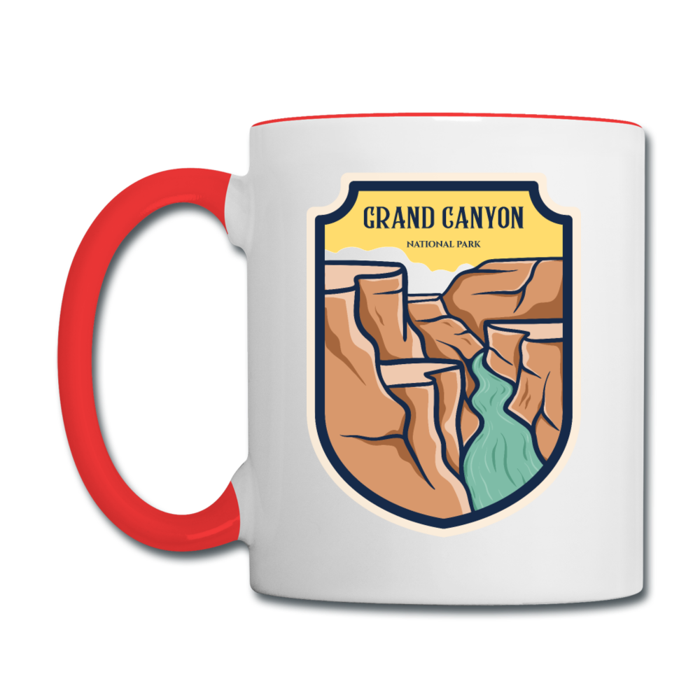 Grand Canyon - Badge - Contrast Coffee Mug - white/red