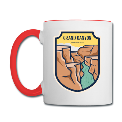 Grand Canyon - Badge - Contrast Coffee Mug - white/red