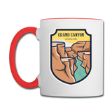Grand Canyon - Badge - Contrast Coffee Mug - white/red
