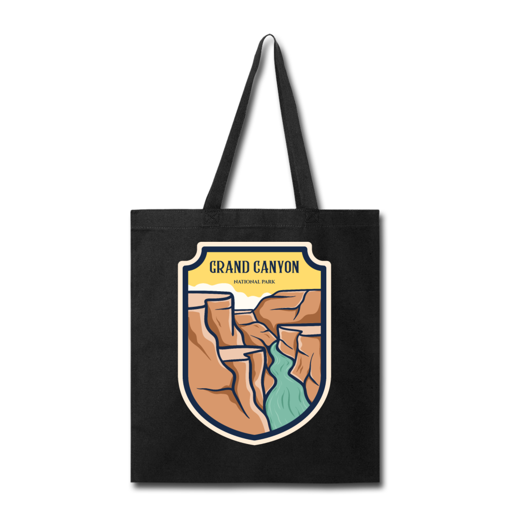 Grand Canyon - Badge - Tote Bag - black