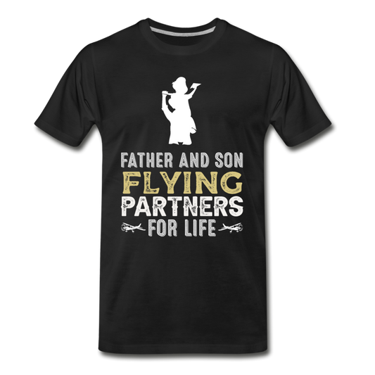 Flying Partners - Father And Son - Men's Premium T-Shirt - black