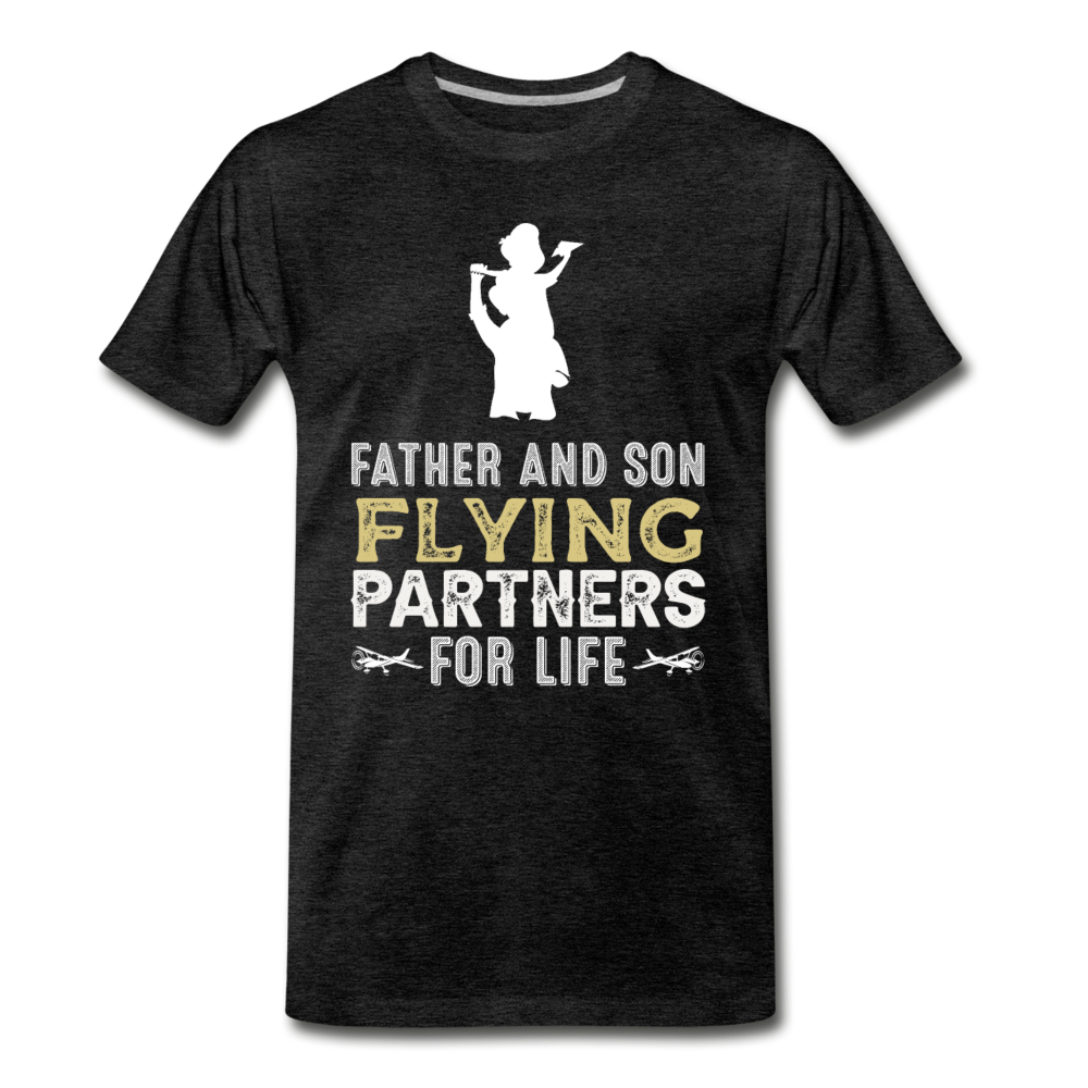 Flying Partners - Father And Son - Men's Premium T-Shirt - charcoal gray